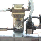 Water separator for moist and slightly wet goods, ideal for water cutting machines