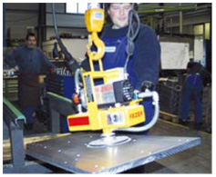 VacuBoy Mini handling sheet metal
